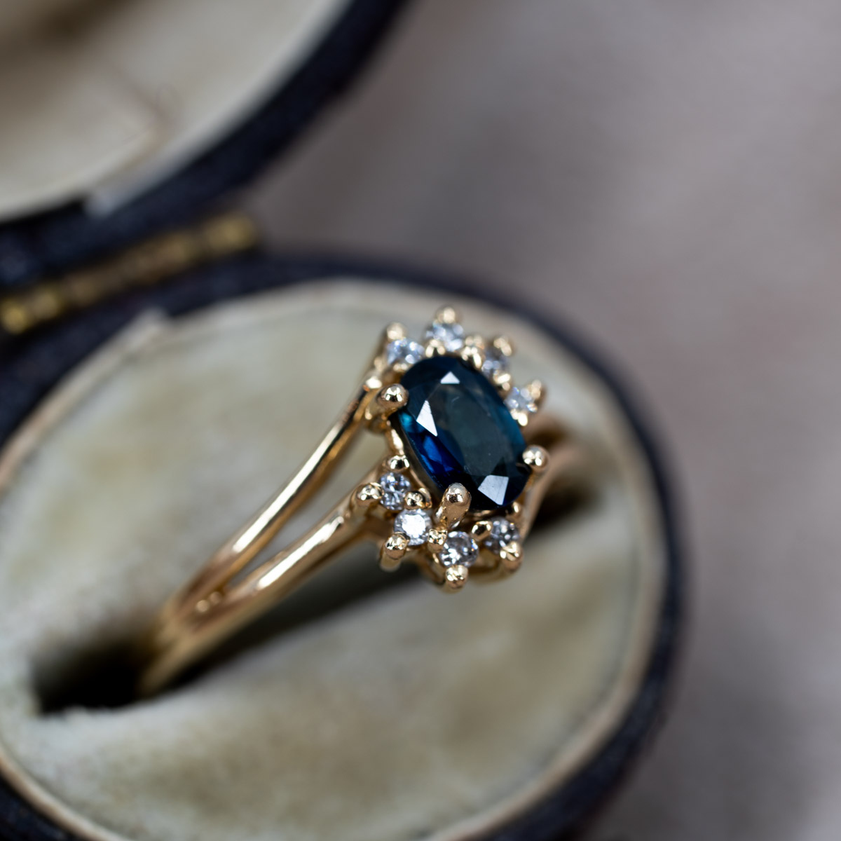 Oval Sapphire & Diamond Ring