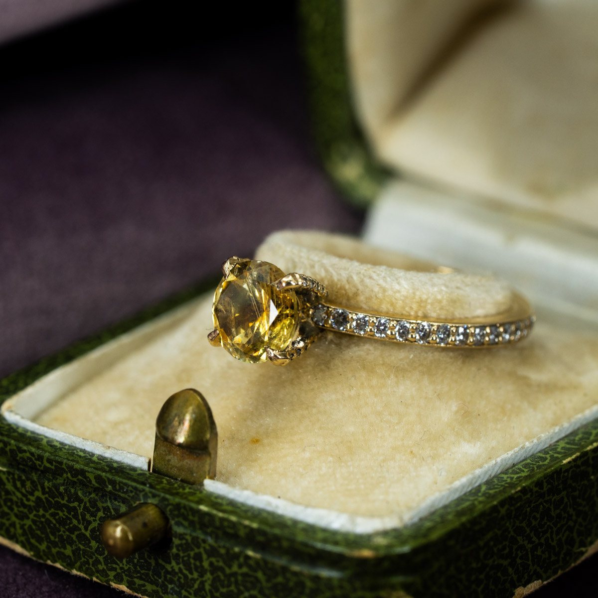 Yellow Sapphire & Diamond Eternity Band
