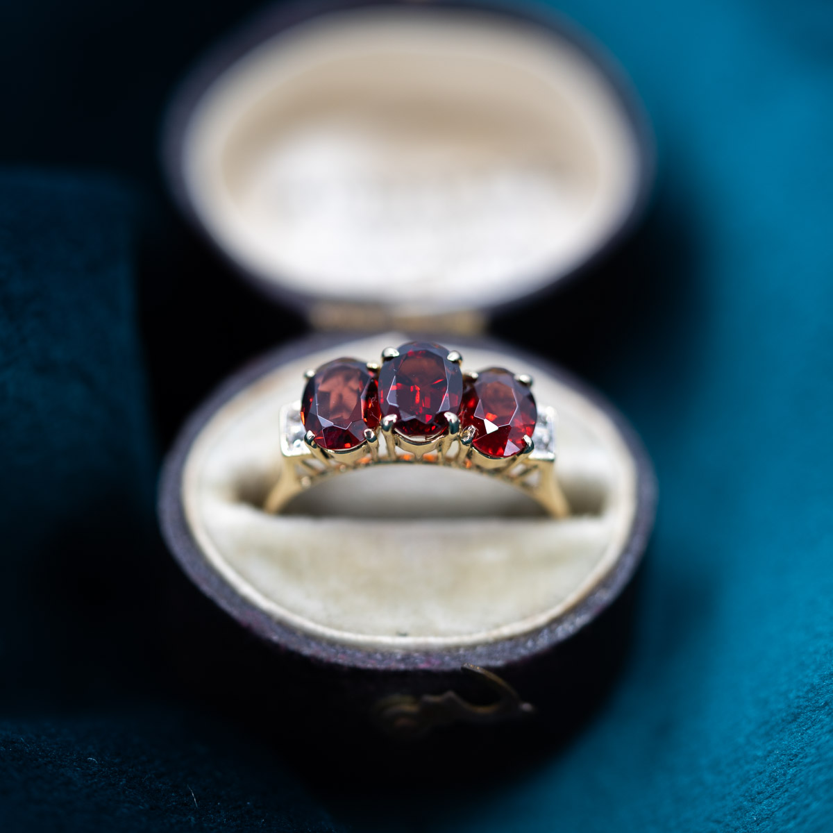 Garnet Trio Ring