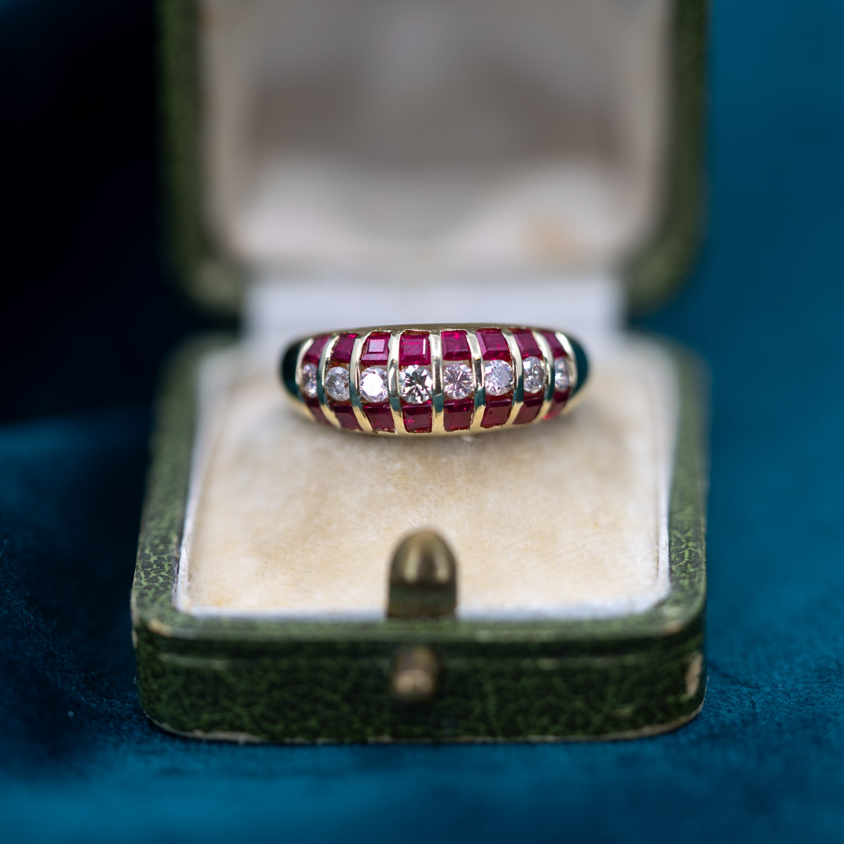 Ruby & Diamond Channel Ring