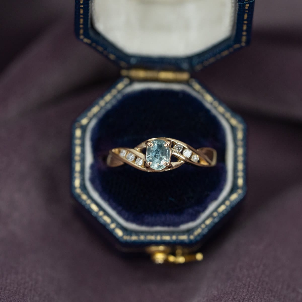 Montana Sapphire & Diamond Wrap Ring