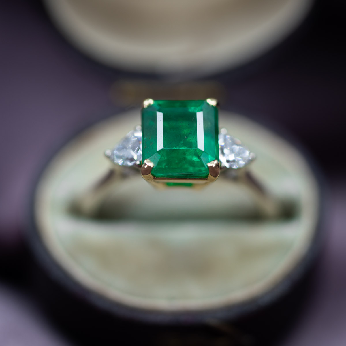 Emerald & Diamond Stunner Ring