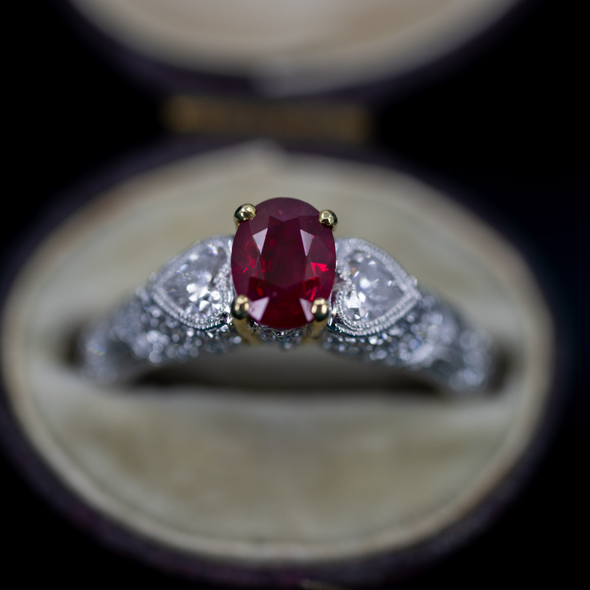 Burmese Ruby & Diamond Stunner Ring