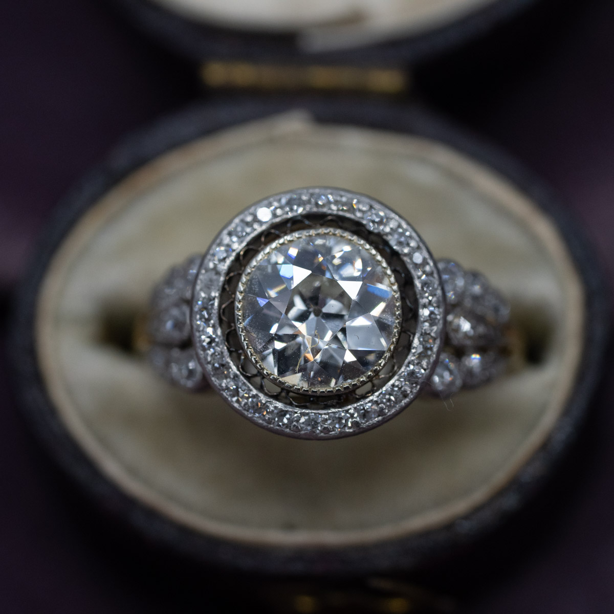 Old European Cut Diamond Statement Ring