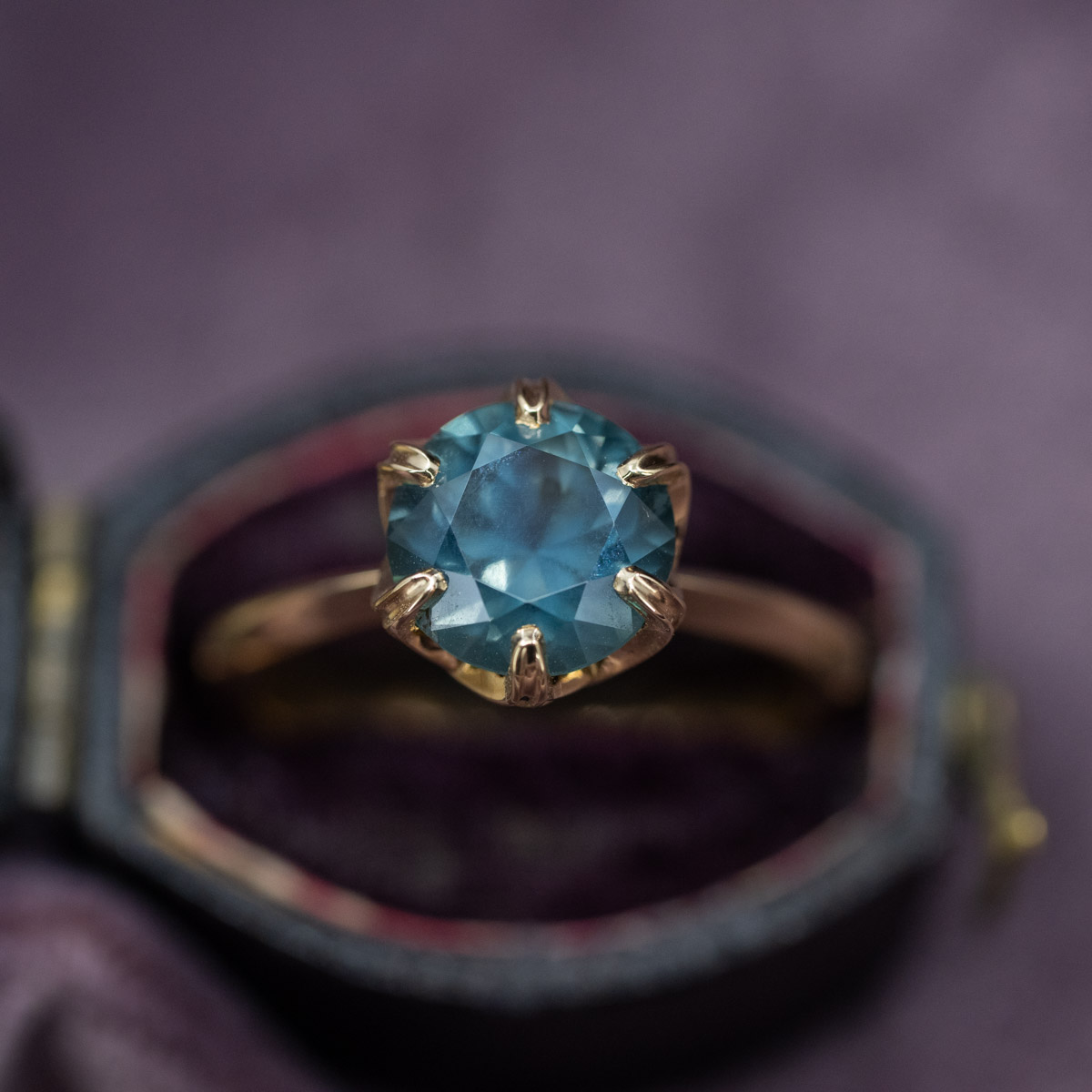 Prong-Set Blue Montana Sapphire Statement Ring