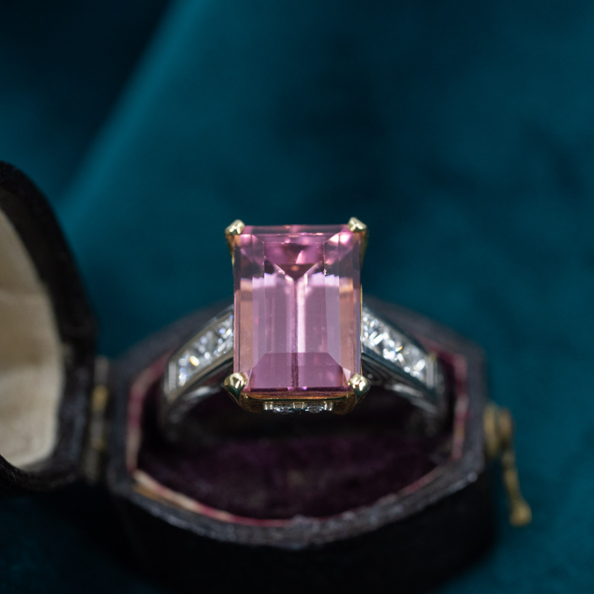 Pink Tourmaline & Diamond Statement Ring