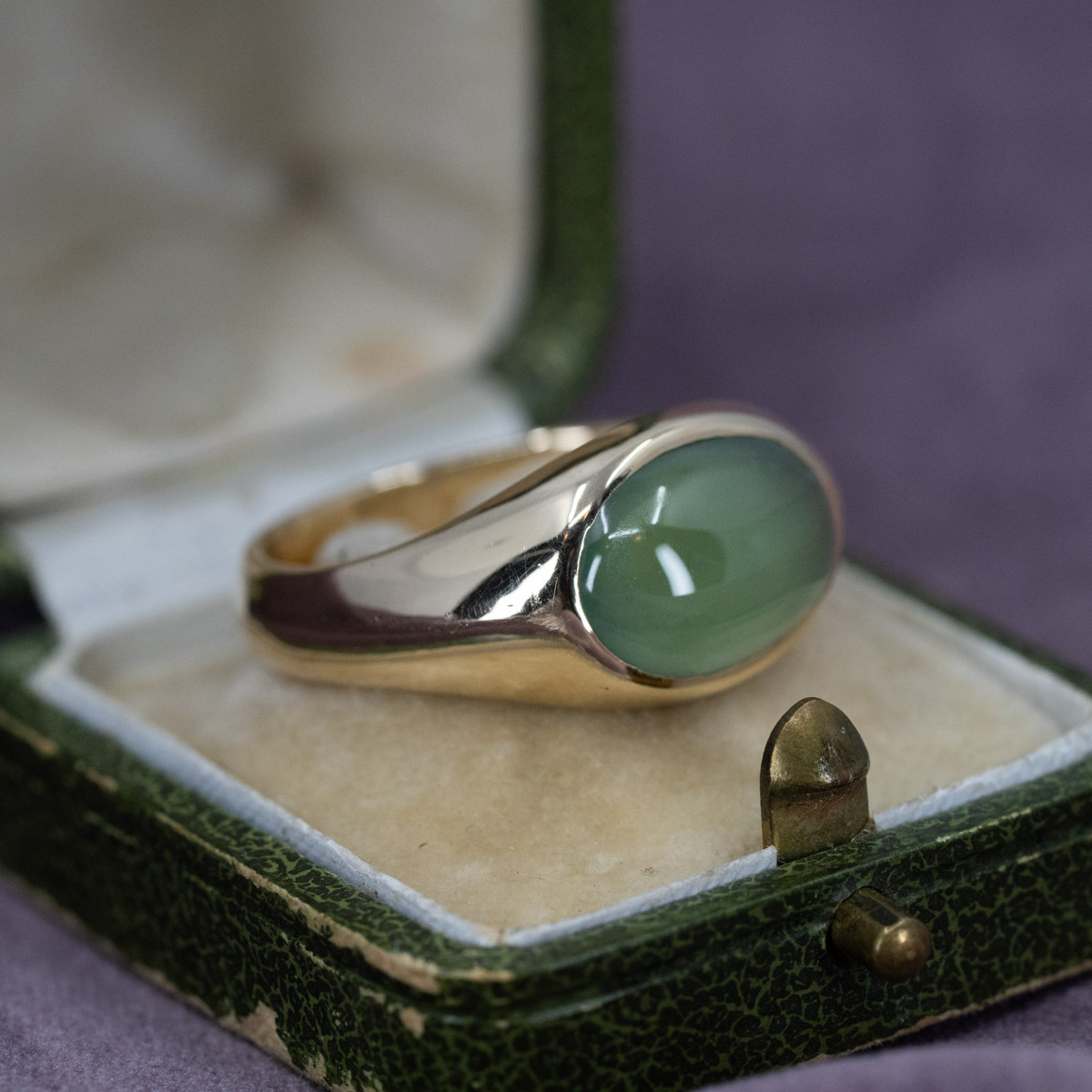 A-Grade Jade Signet Band