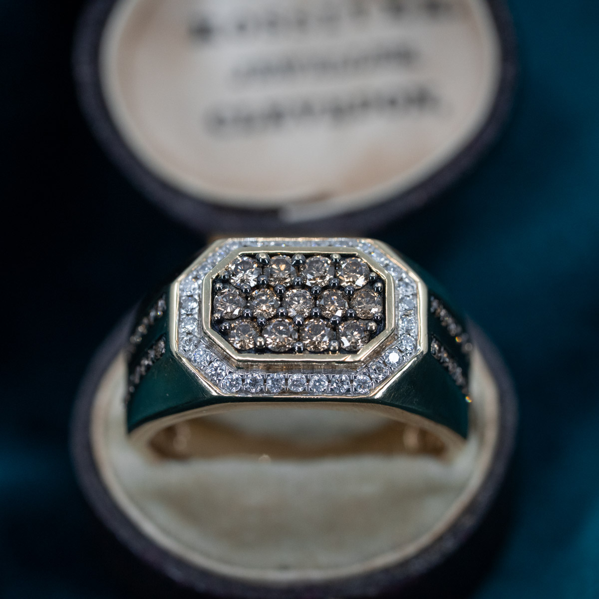 Champagne & White Diamond Ring