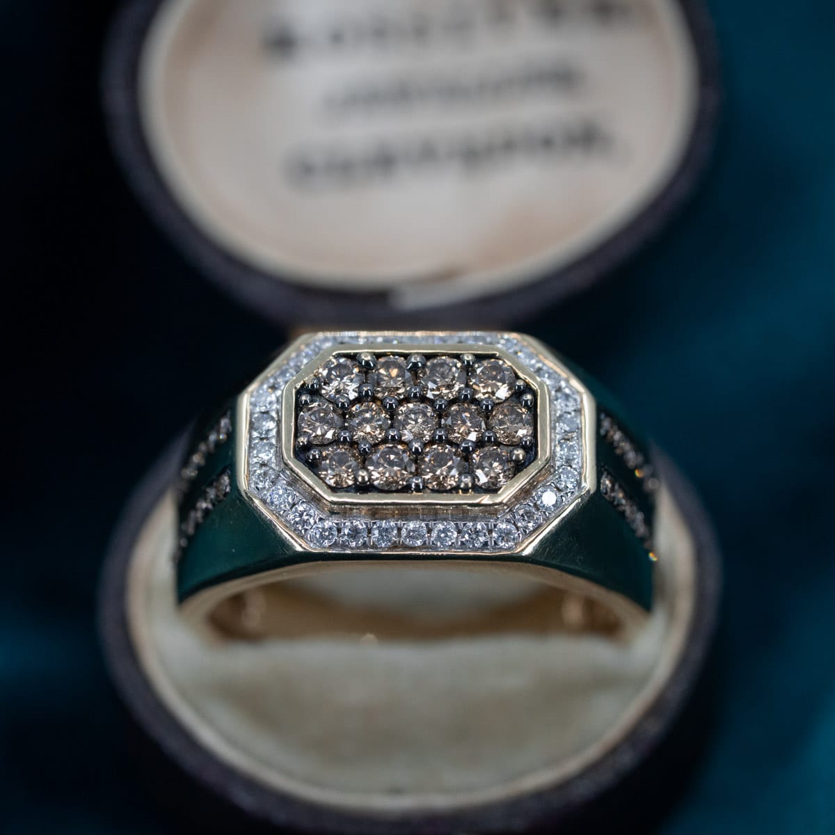 Champagne & White Diamond Ring