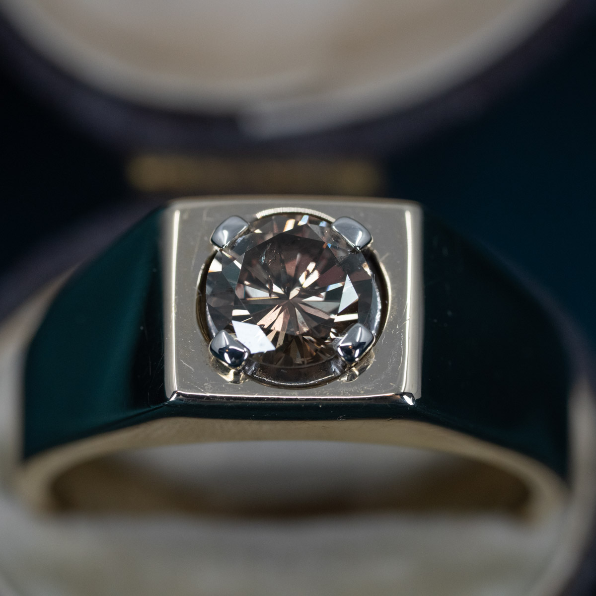 Light-Brown Diamond Ring