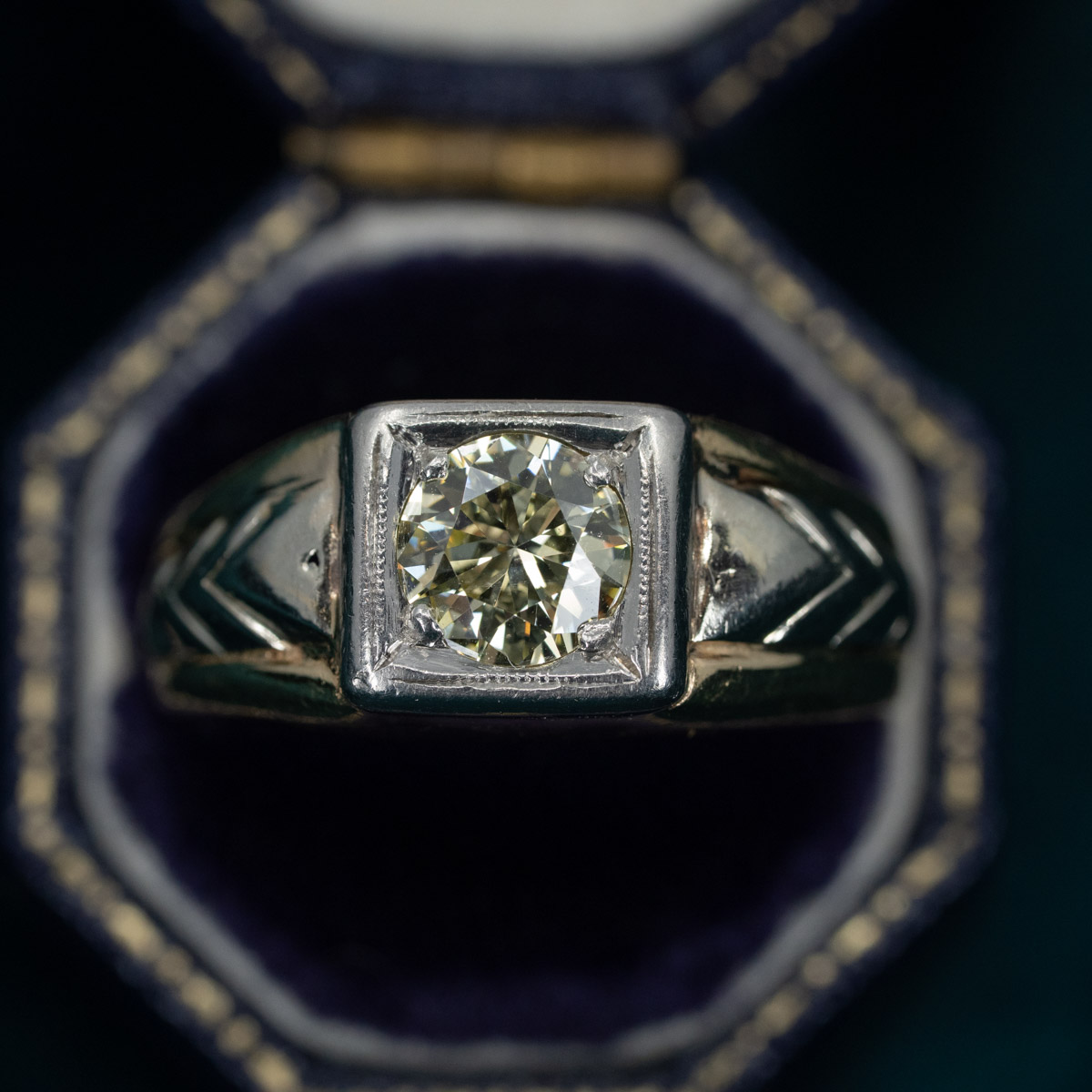 Light-Yellow Diamond Ring