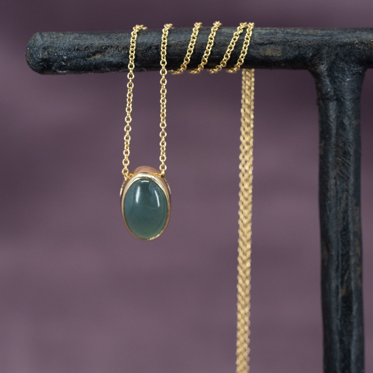 Guatemalan Jade Oval Necklace