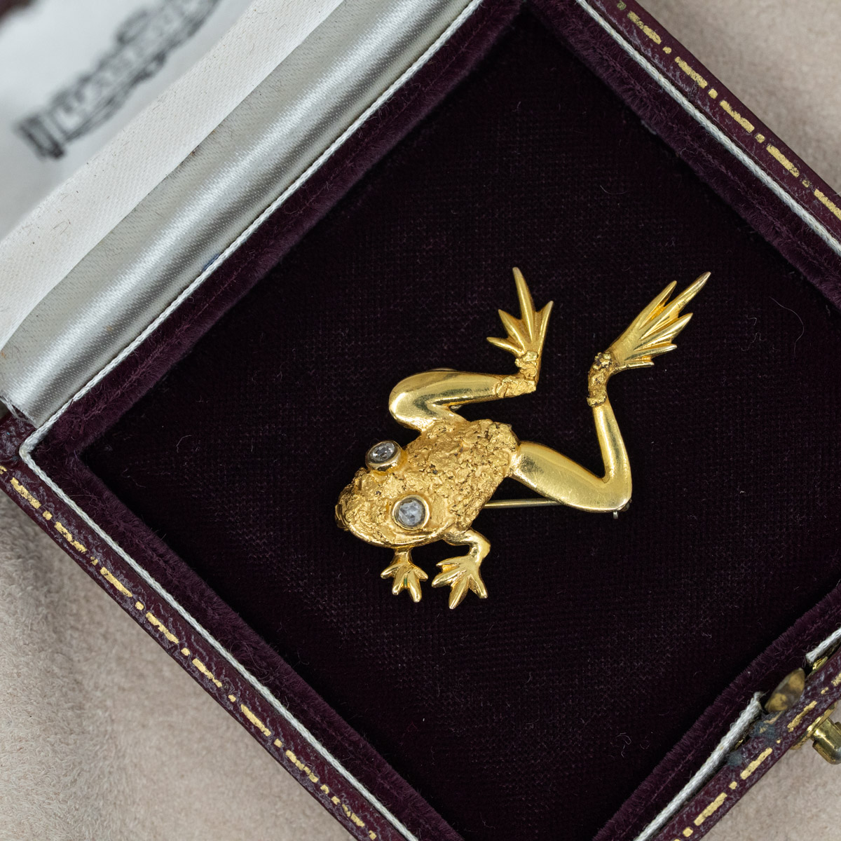 Vintage Frog in Flight Pin