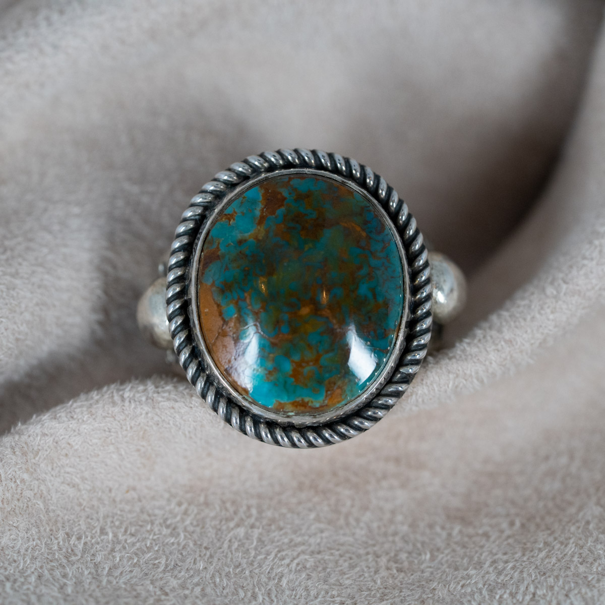 Pilot Mountain Turquoise Circle Ring