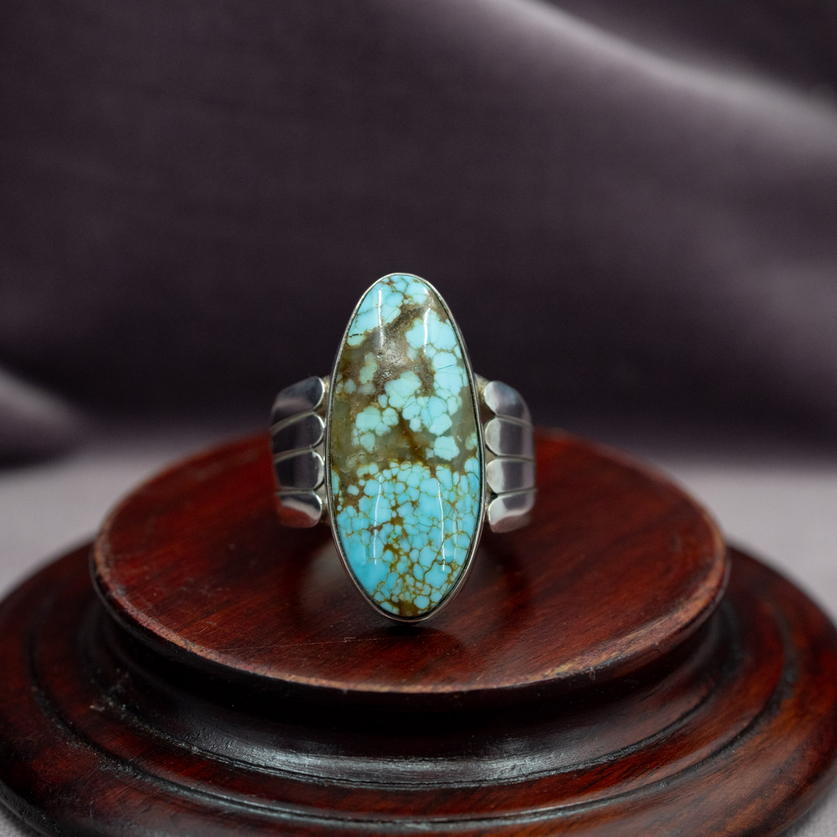 Long Oval #8 Mine Turquoise Ring