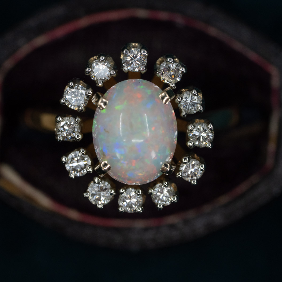 Opal & Diamond Statement Ring
