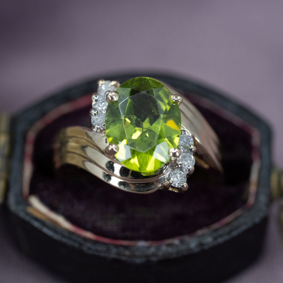 Peridot & Diamond RIng