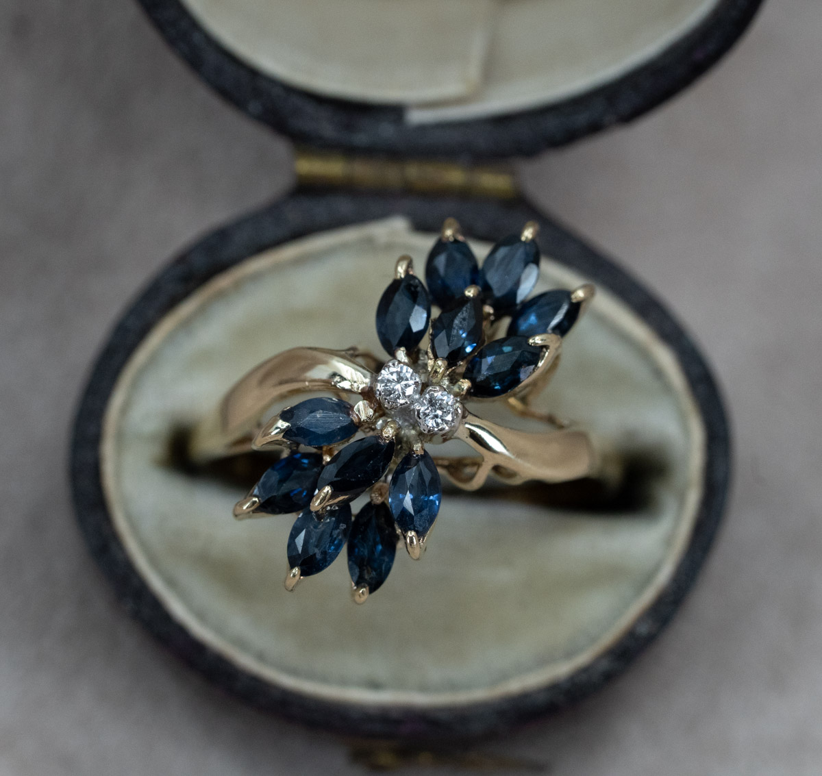 Sapphire & Diamond Statement Ring