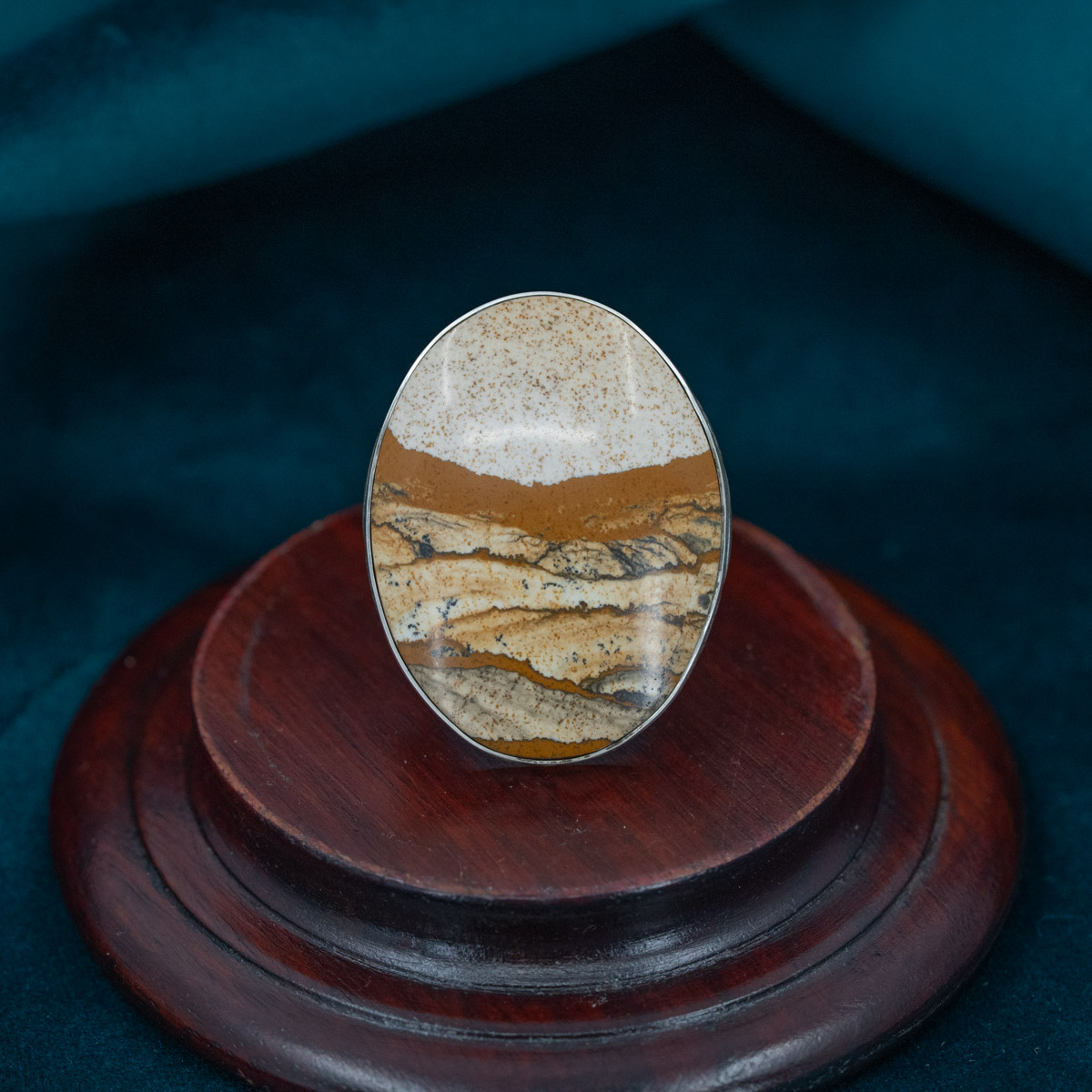 Owyhee Picture Jasper Large Oval Ring