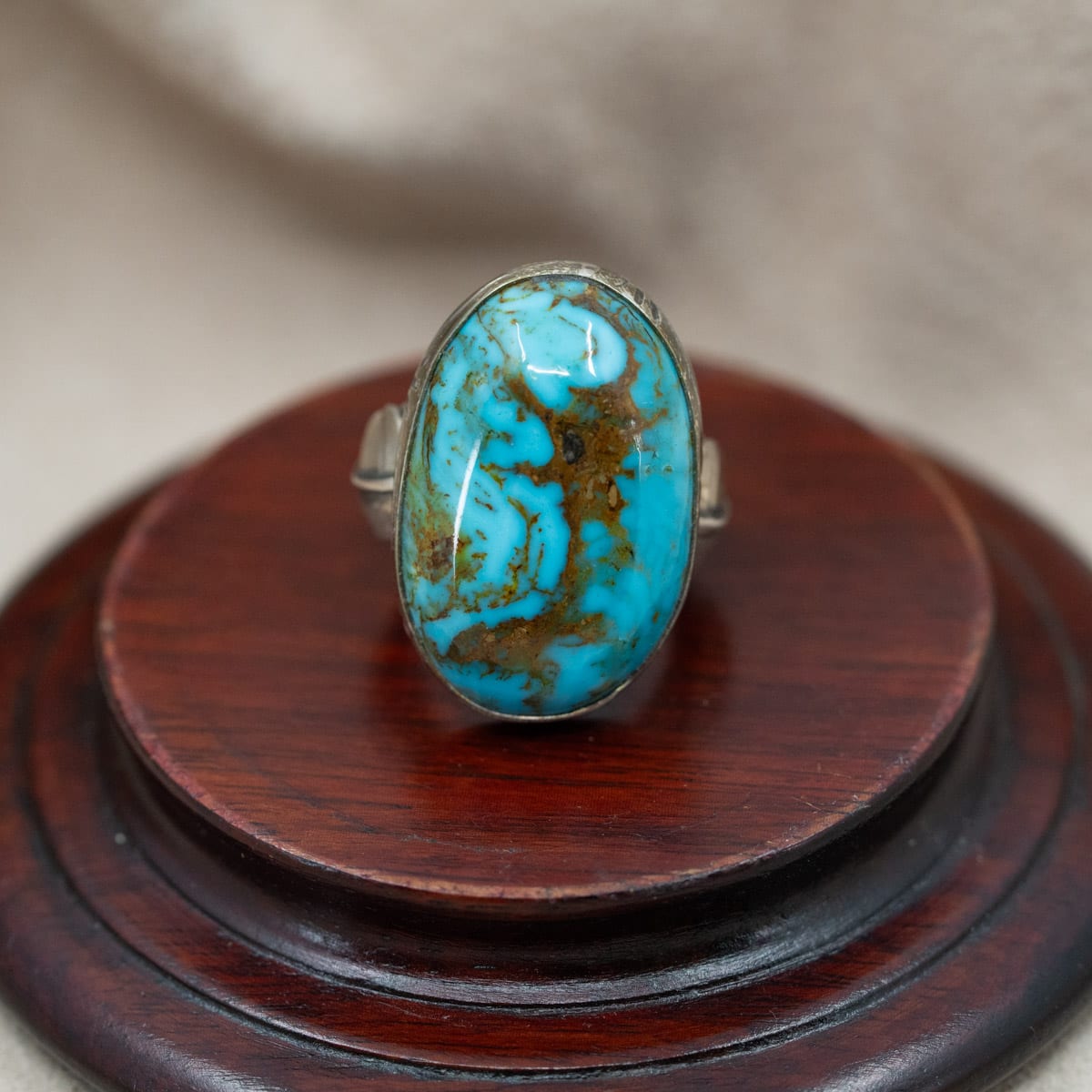 Turquoise Mountain Leaf Ring