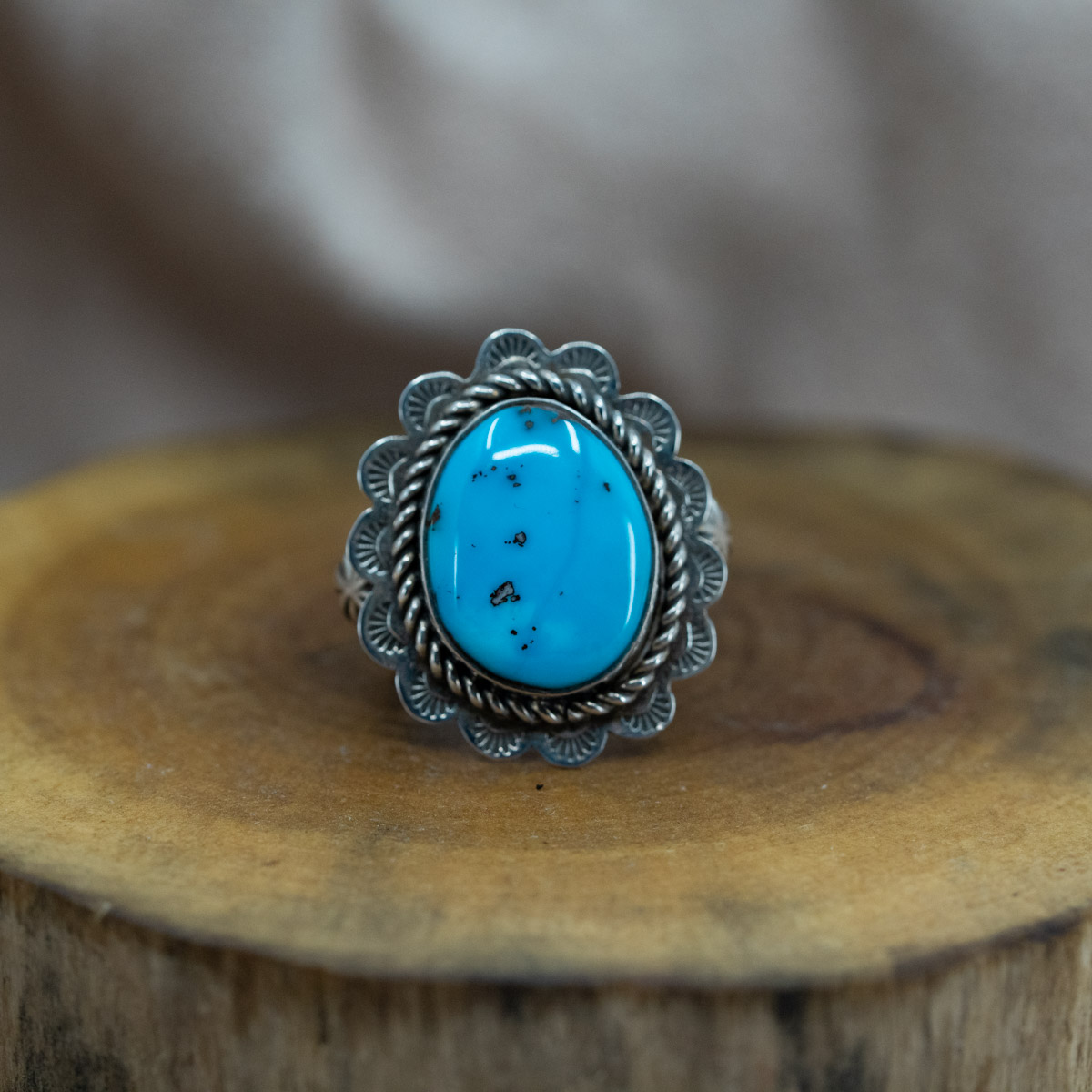 Bisbee Turquoise Floral Ring