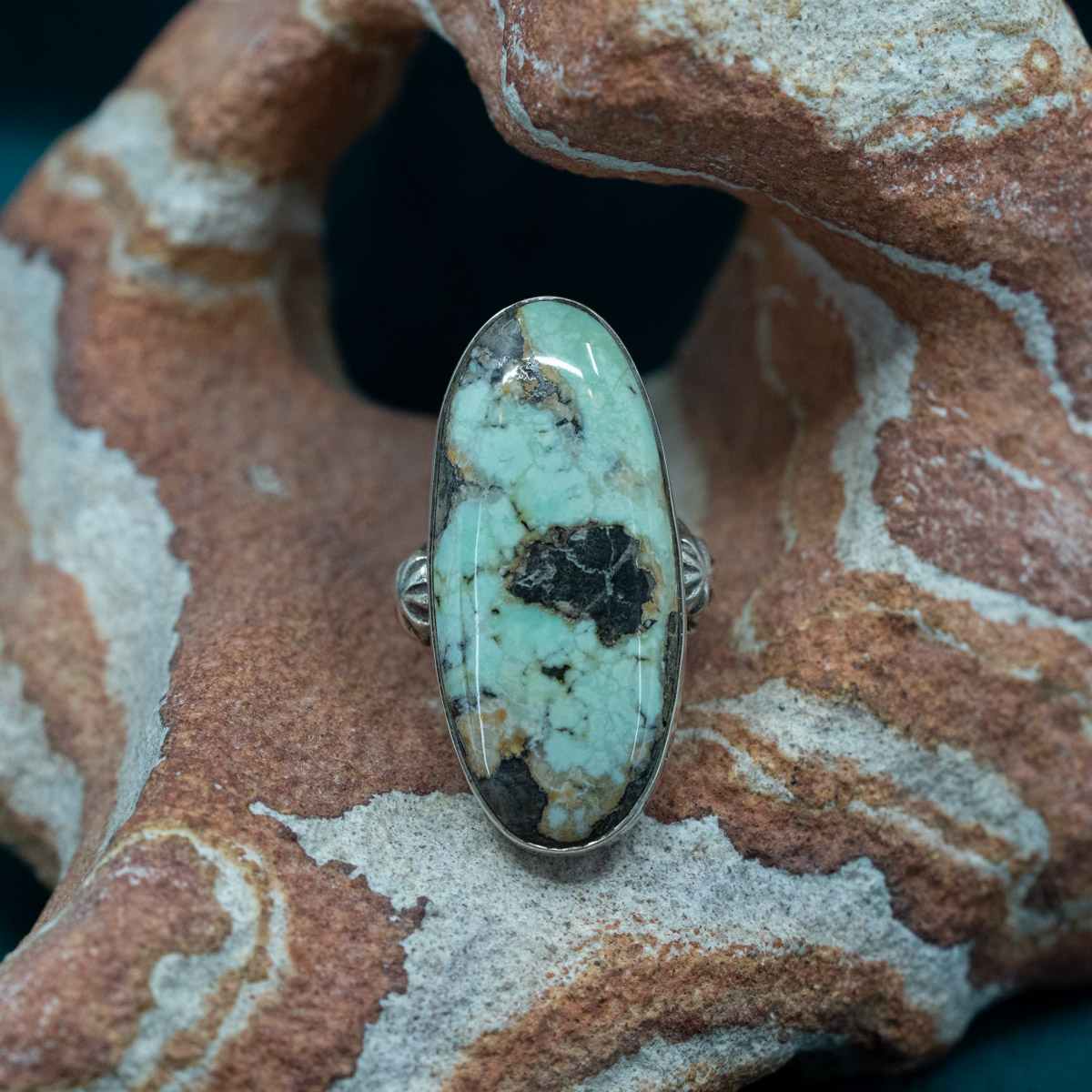 Candelaria Variscite Long Oval Ring