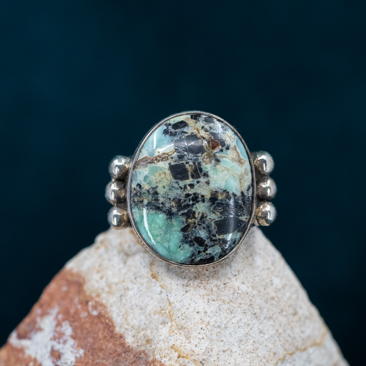 Candelaria Variscite Circle Ring