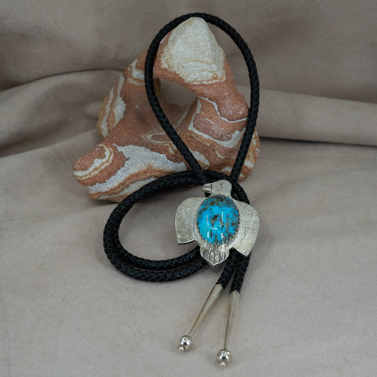 Morenci Turquoise "Thunderbird" Bolo
