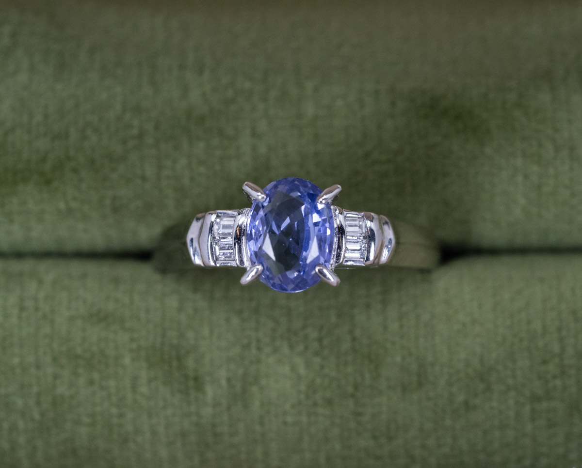 Prong Set Sapphire & Diamond Ring