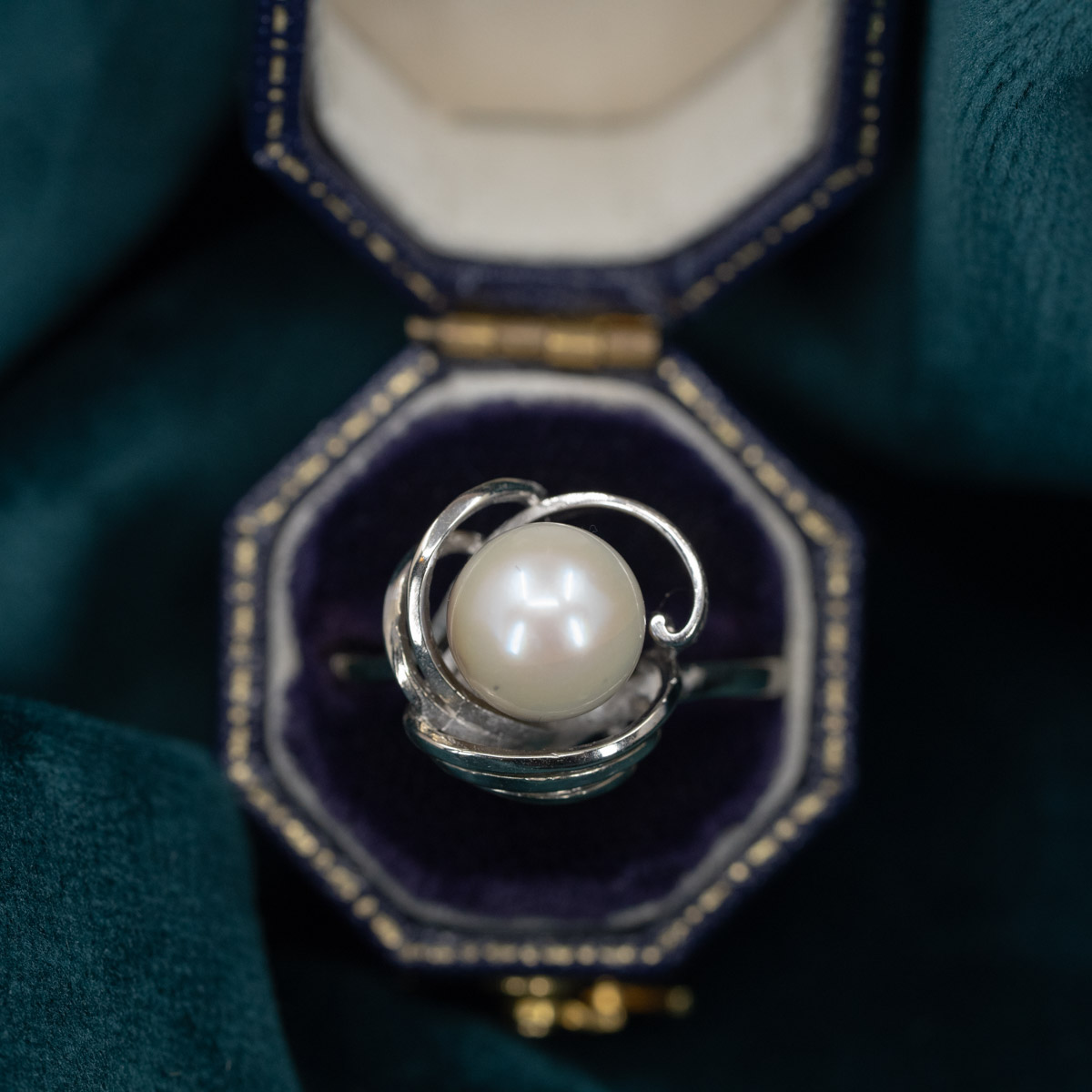 Pearl in a Basket Ring