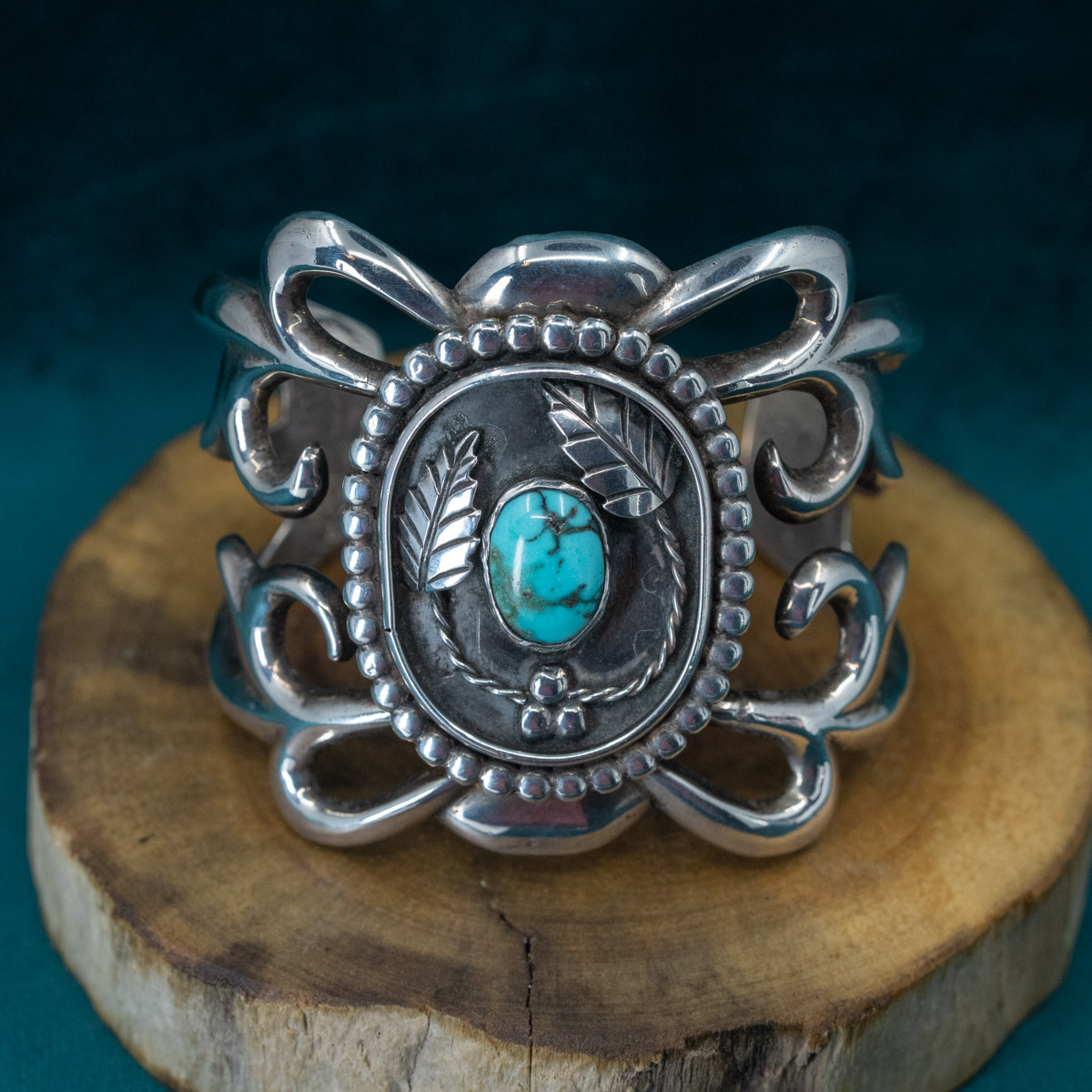 Sandcast Turquoise Cuff