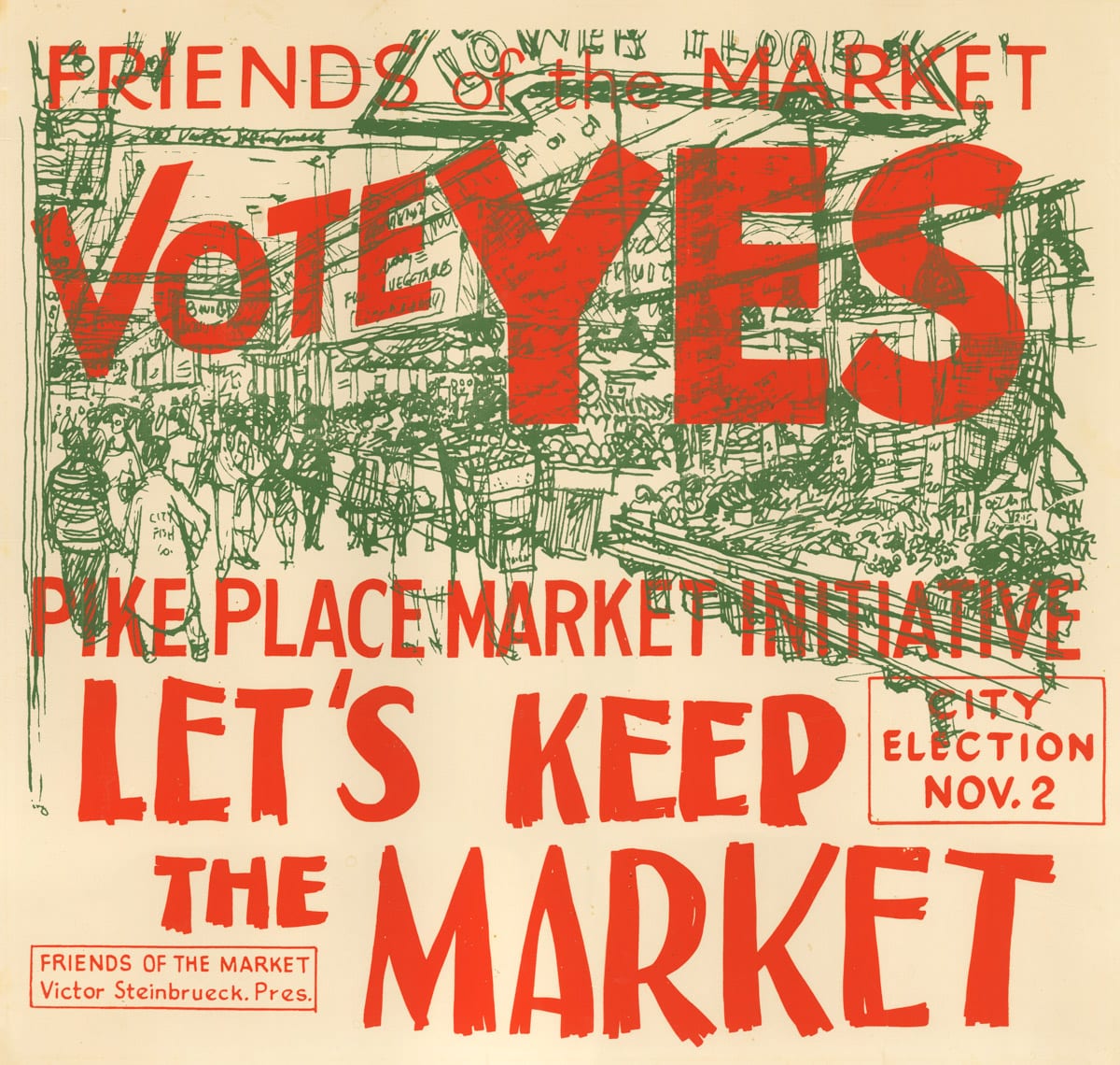 "Save the Market" Sticker