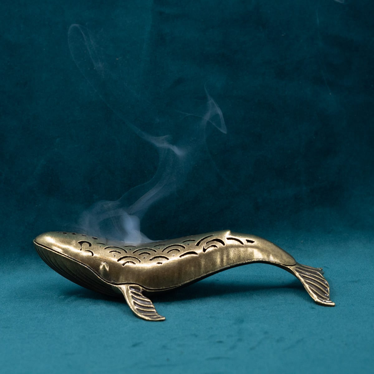 Brass Whale Incense Holder