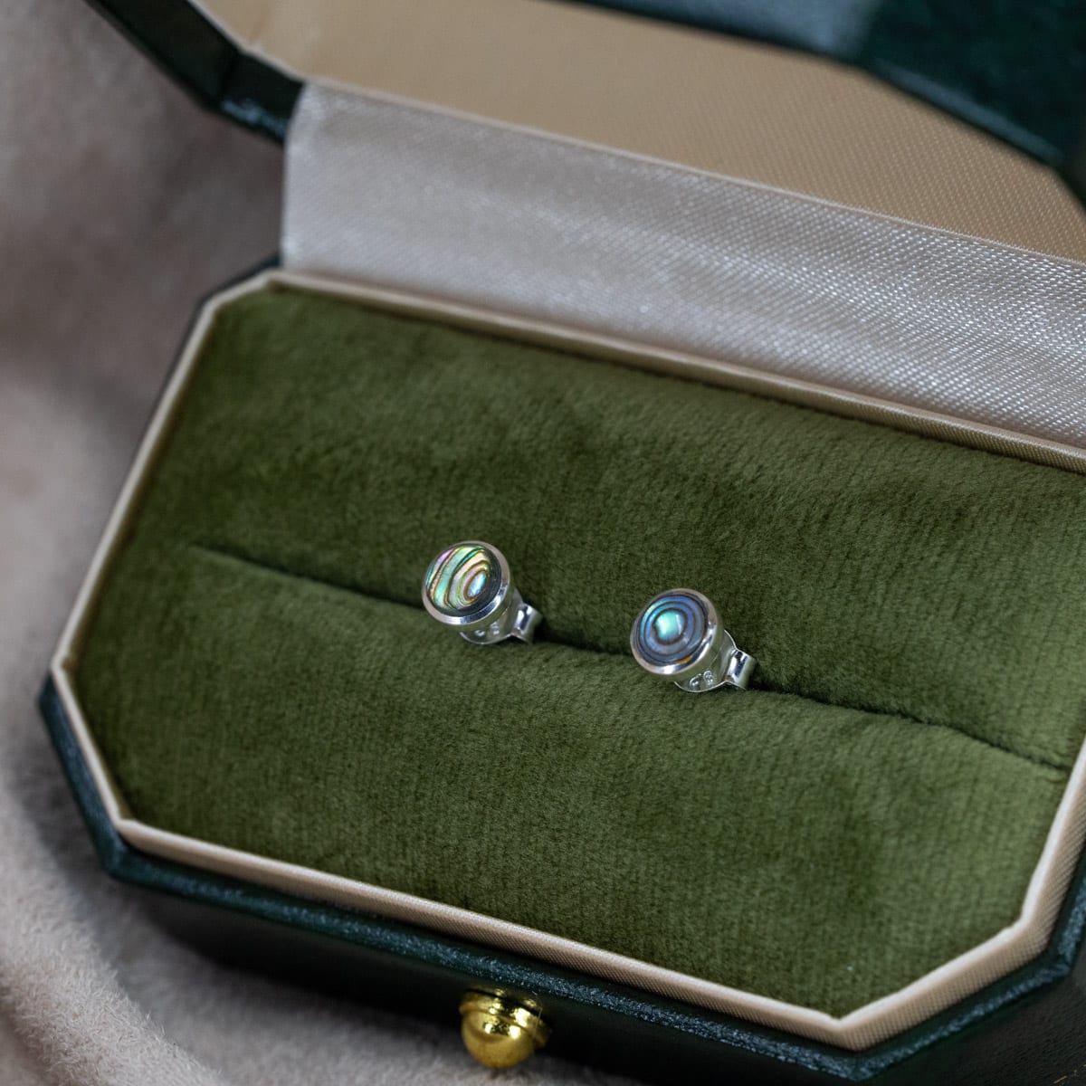 Small Abalone Circle Studs