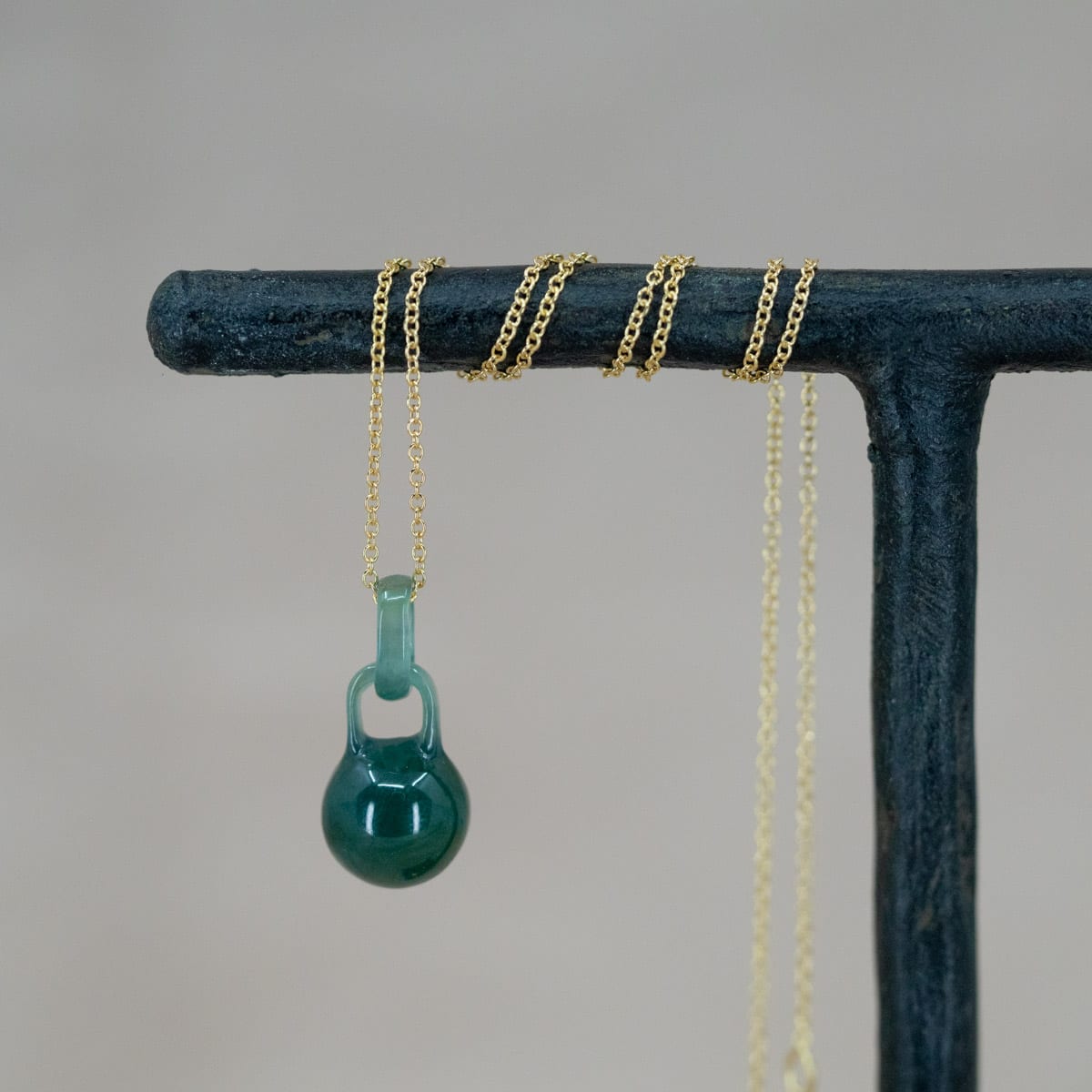 Guatemalan Jade Wrecking Ball Necklace