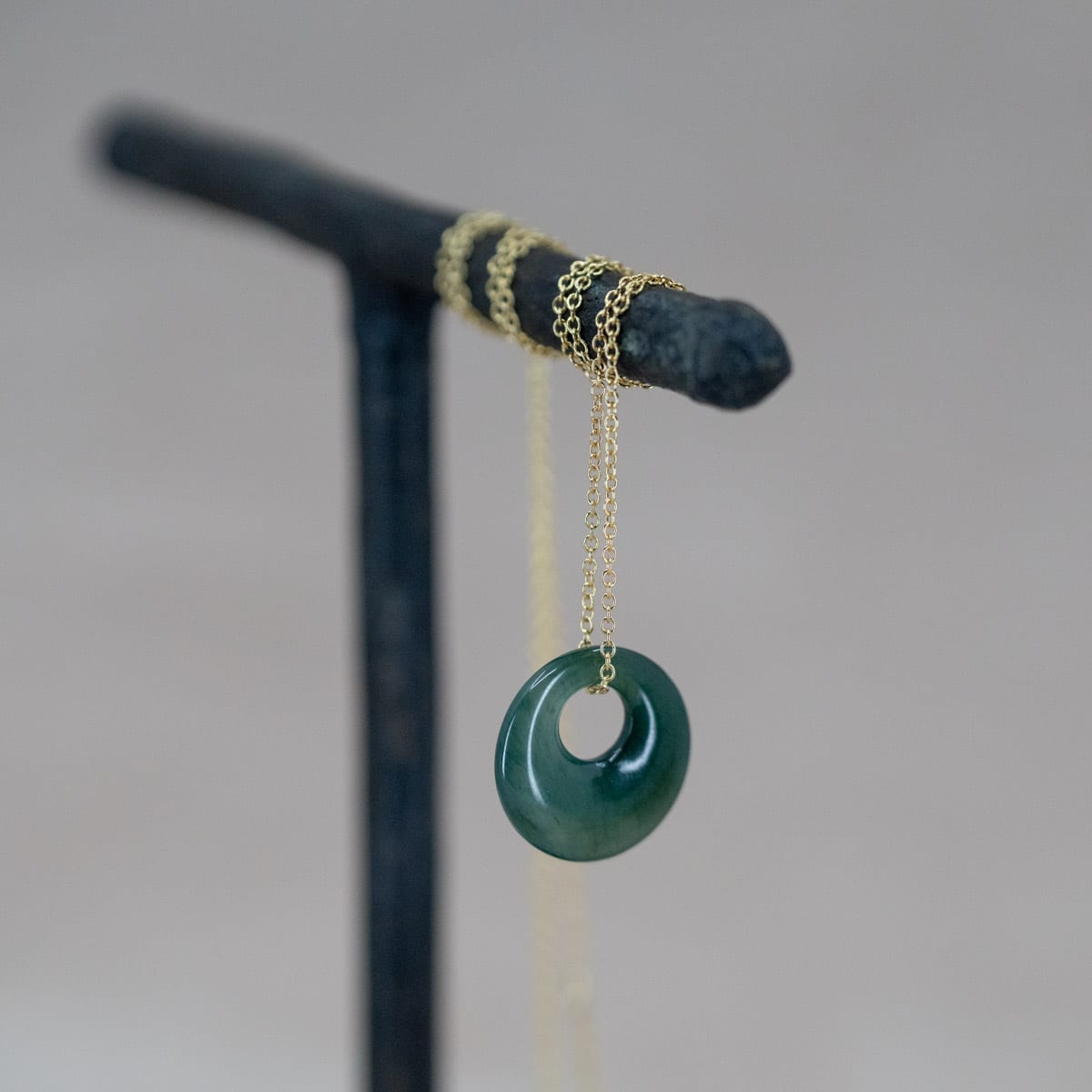Guatemalan Jade Hoop Necklace